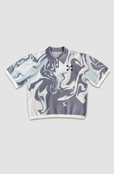 T-shirt Polo Purple Place Blanc Gris