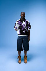 T-shirt Polo Purple Place lanc Noir Violet