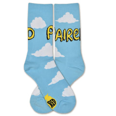 Chaussettes Bleu Cartoon Clouds - The Simpaired