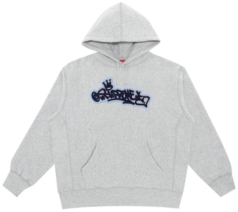Hoodie Supreme Handstyle Gris