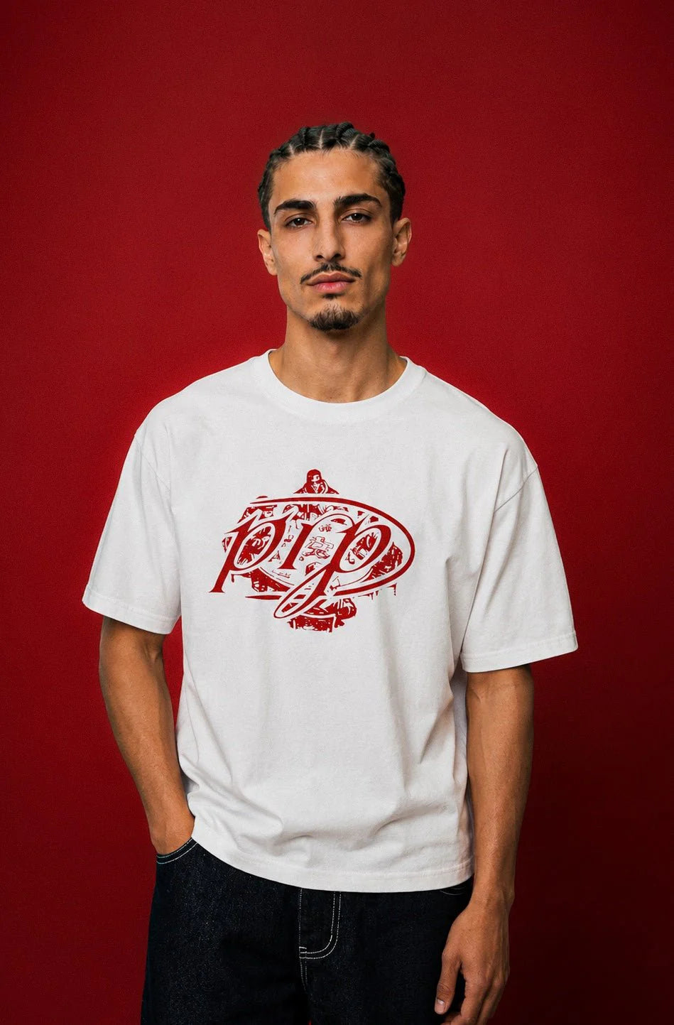 T-shirt Purple Place Blanc Ace Logo