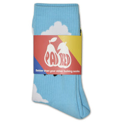 Chaussettes Bleu Cartoon Clouds - The Simpaired