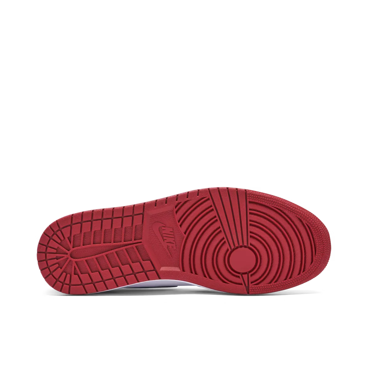 Semelle Nike Air Jordan 1 Retro High OG rouge vue dessous seconde main
