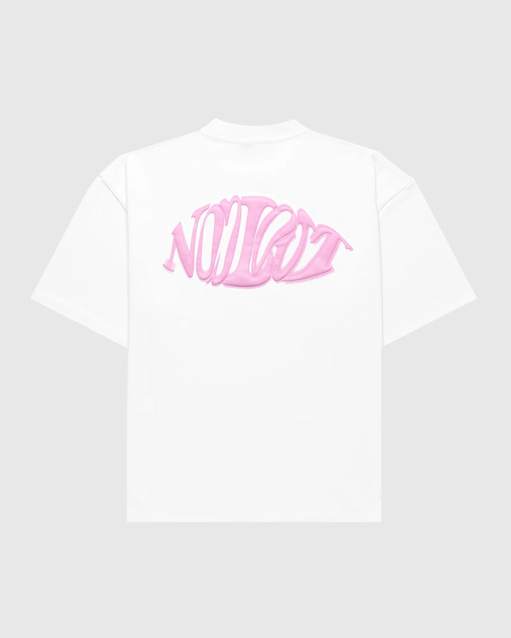 Dos t-shirt oversize Noclout blanc grand logo rose streetwear