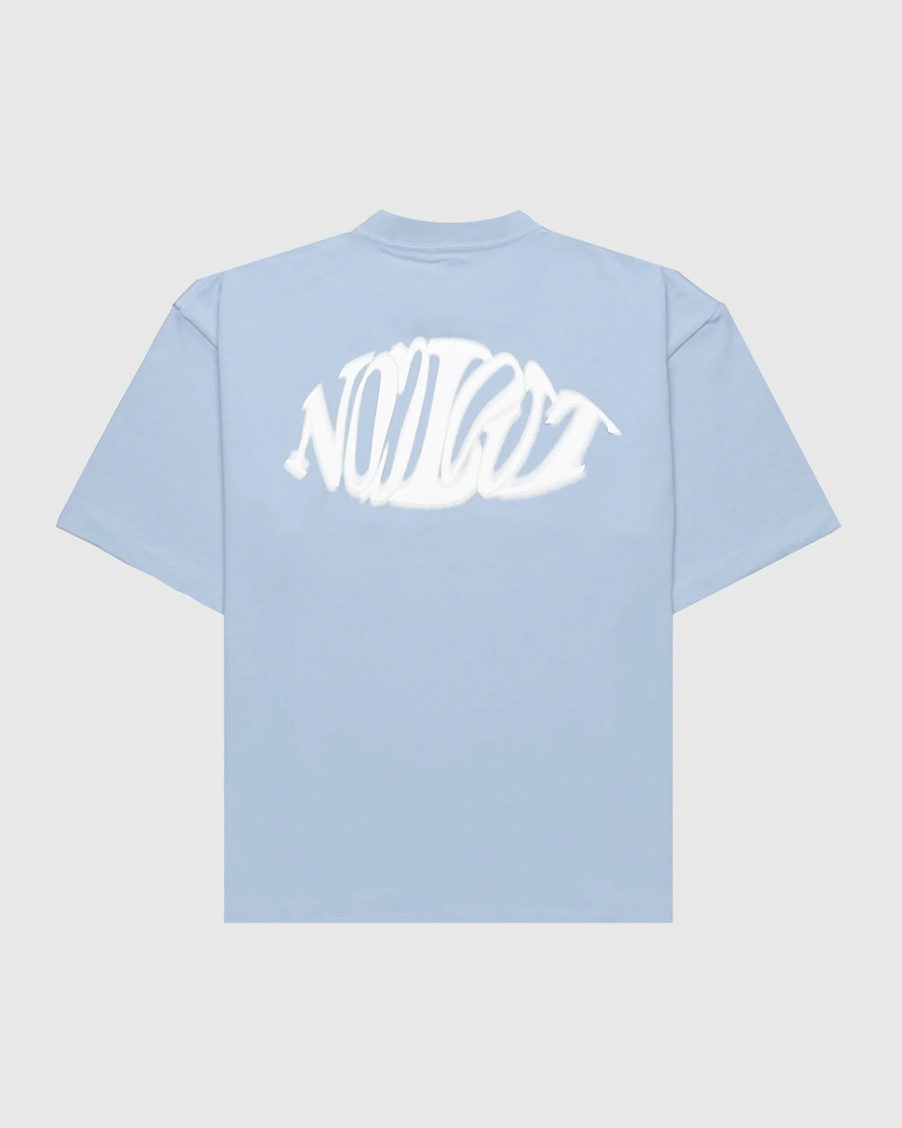 Dos t-shirt oversize Noclout bleu ciel logo blanc streetwear