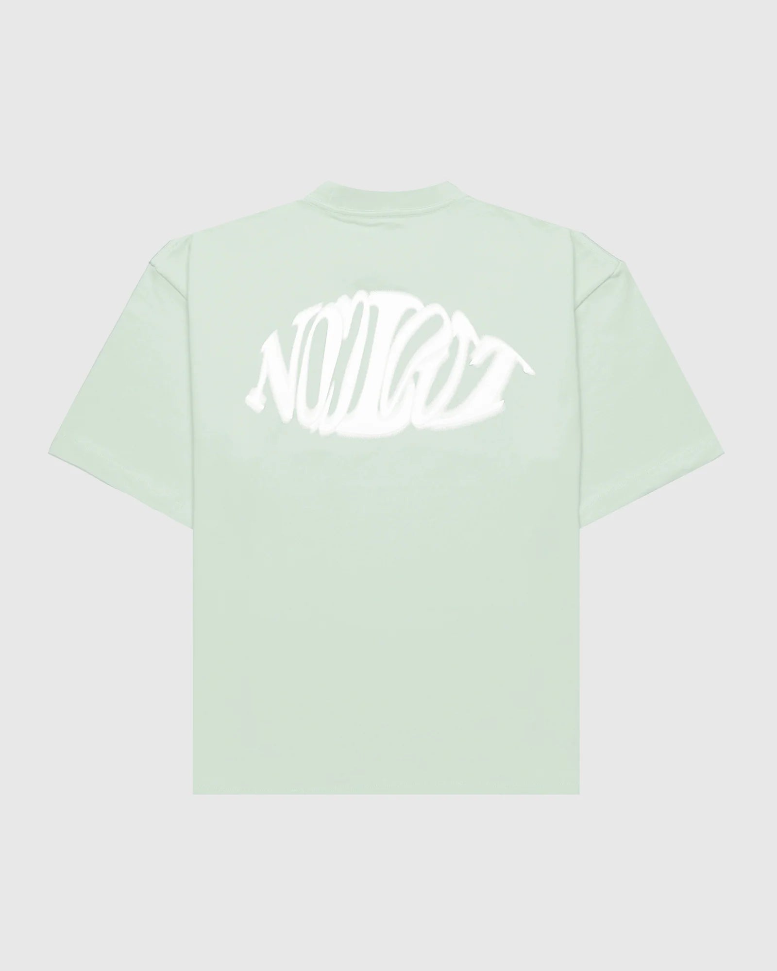Dos t-shirt oversize Noclout vert menthe logo blanc