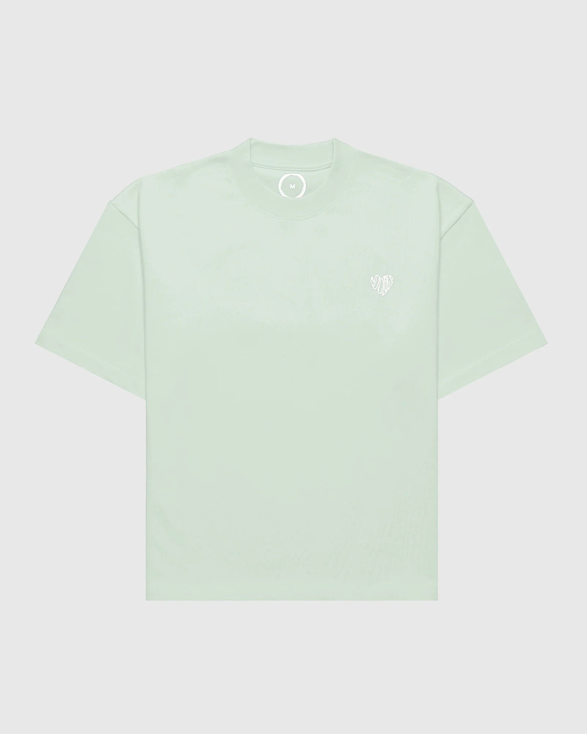 Face t-shirt oversize Noclout vert menthe petit logo poitrine blanc