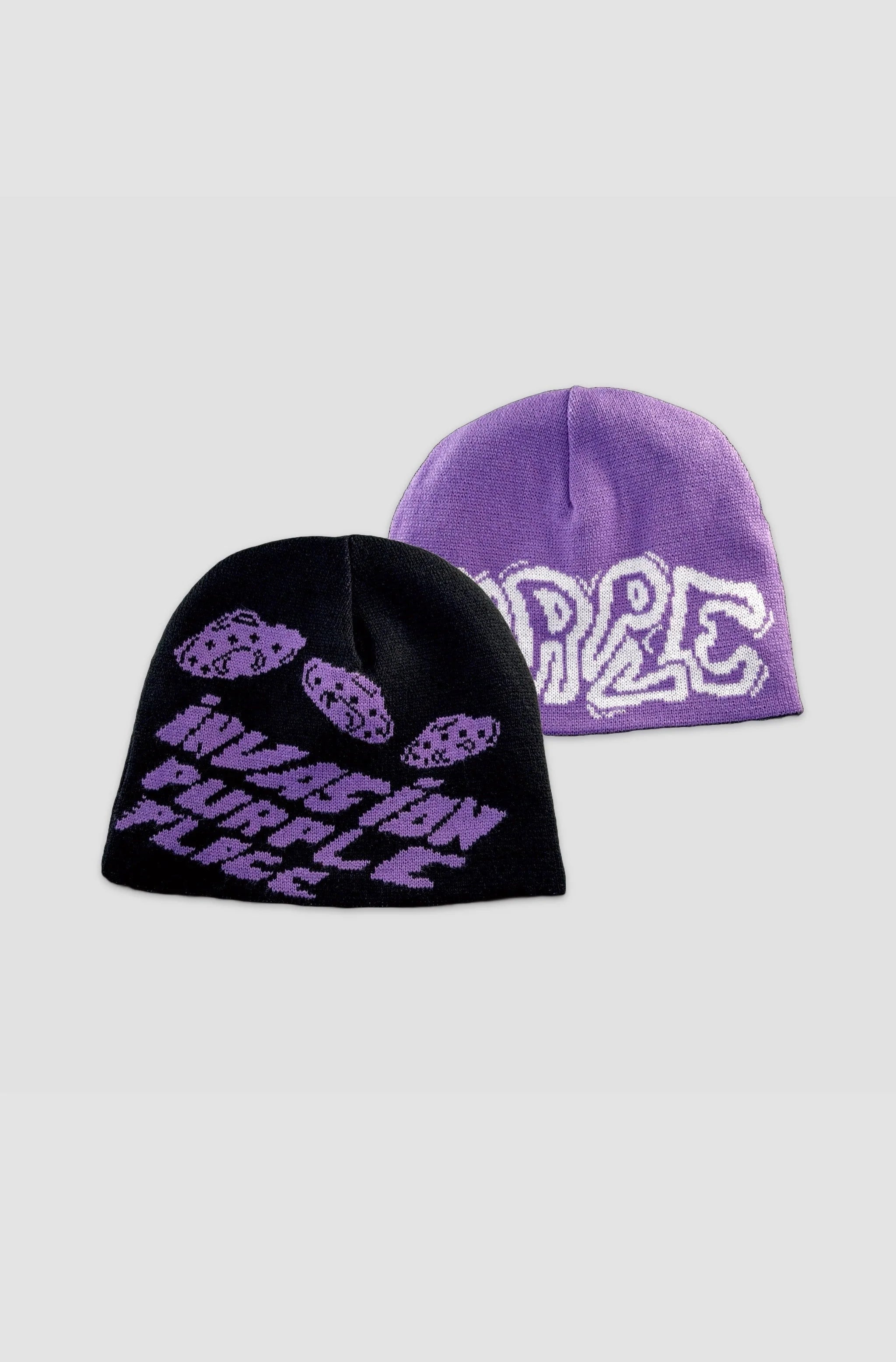 Bonnet Purple Place Réversible Invasion