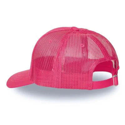 Vue arrière filet casquette trucker Von Dutch rose fermeture réglable